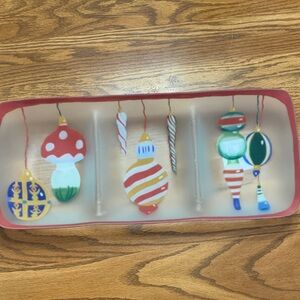 Holiday Ornaments 3 Section Tray
